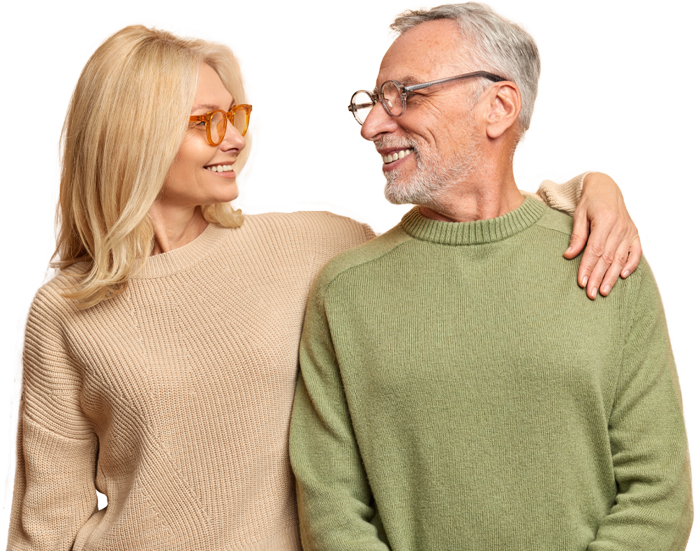 happy couple 55 years or older in springfield illinois